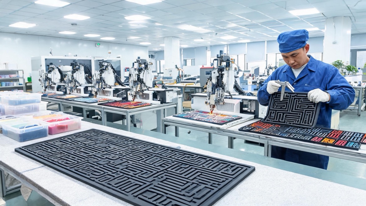 Custom PVC Bar Mat Manufacturing Process Custom PVC Bar Mat Manufacturing Process