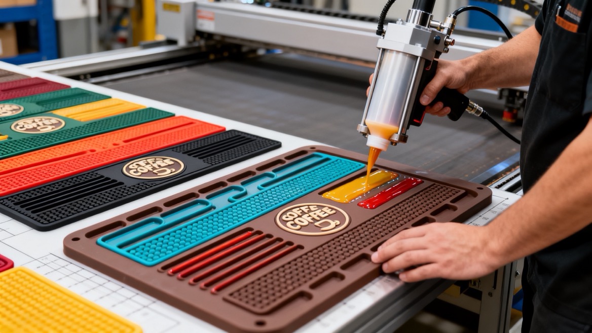 Custom PVC Bar Mat Manufacturing Process Custom PVC Bar Mat Manufacturing Process