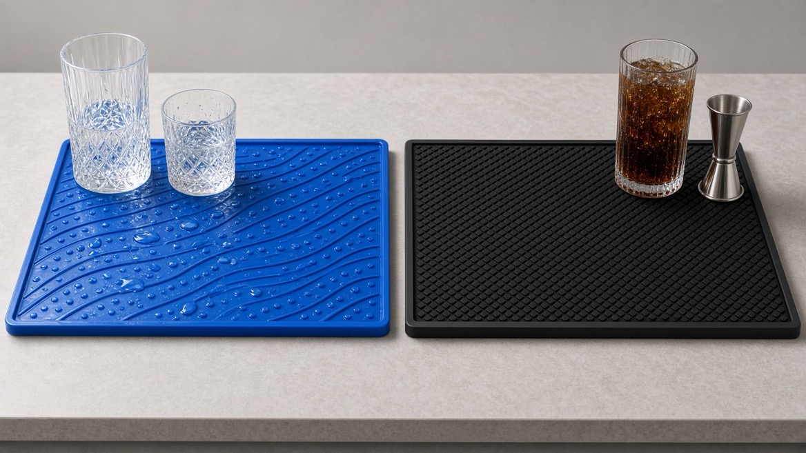 PVC And Rubber Bar Mat Material Comparison