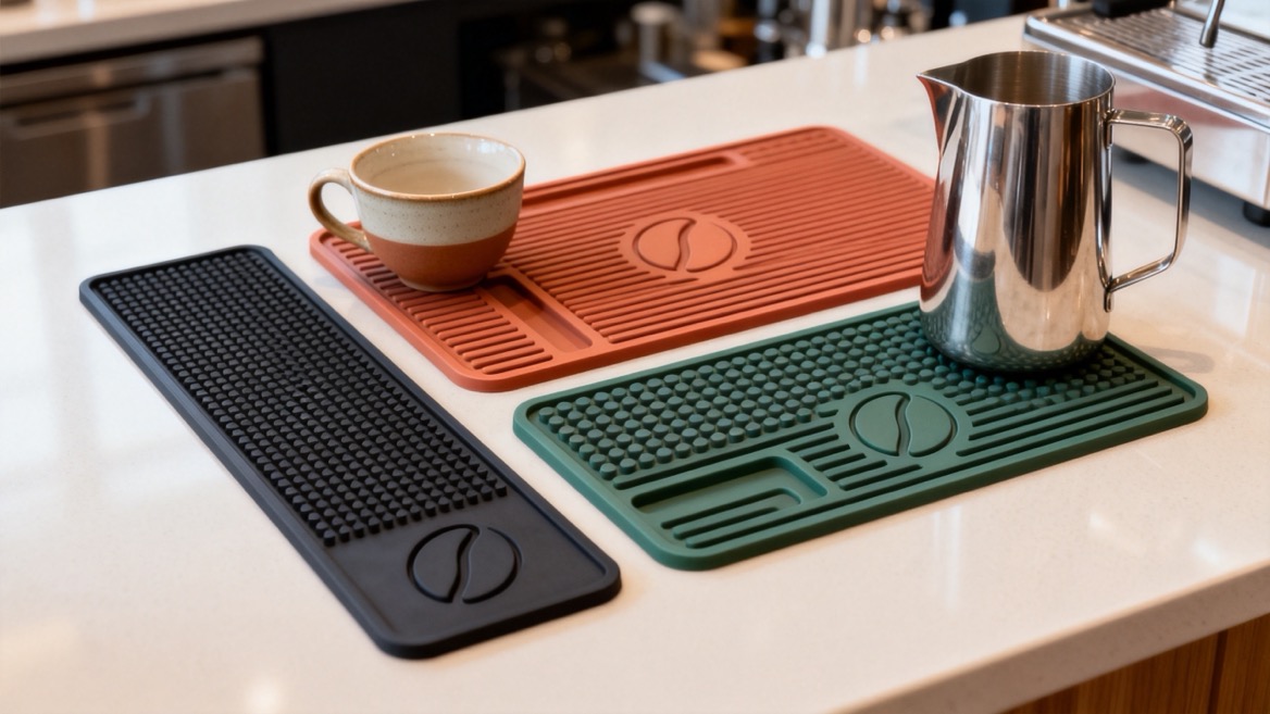 Custom PVC Coffee Bar Mat Collection