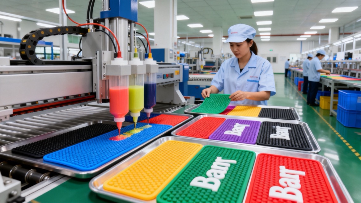 Custom PVC Bar Mat Manufacturing Process Custom PVC Bar Mat Manufacturing Process