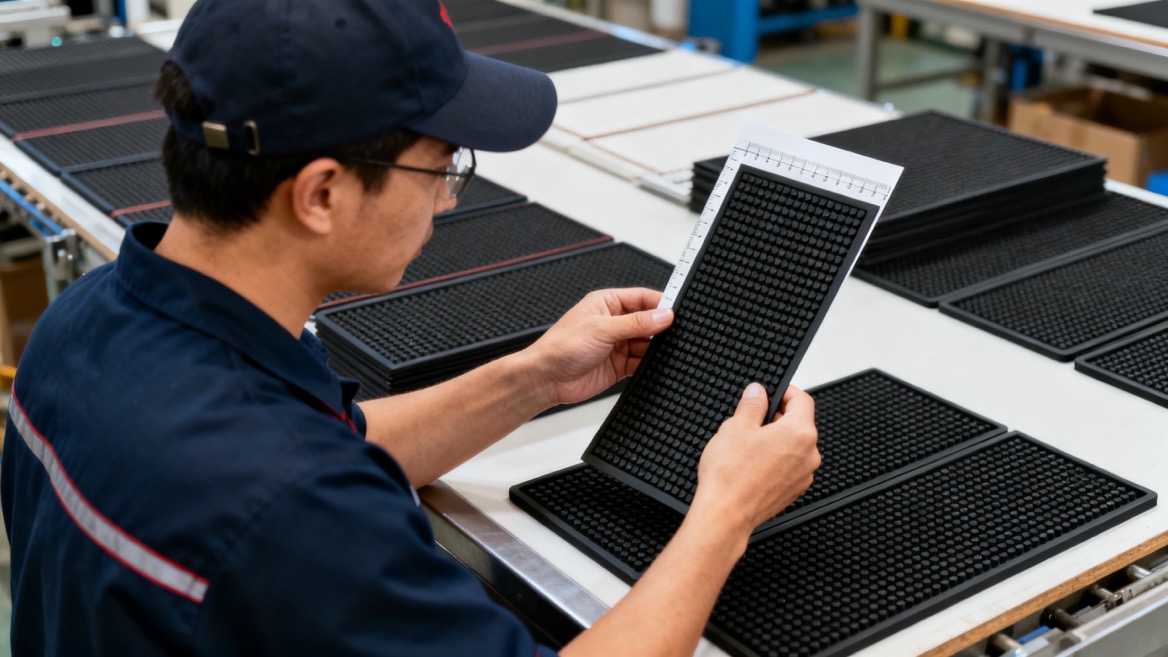 Bulk PVC Bar Mat Quality Inspection Bulk PVC Bar Mat Quality Inspection