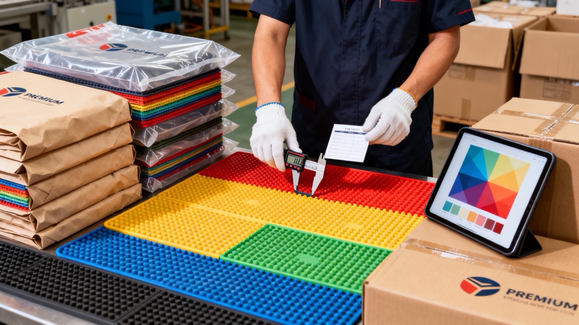 PVC Bar Mat Quality Inspection And Packaging