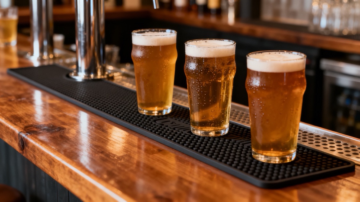 Custom Beer Bar Mats in a Taproom.jpg