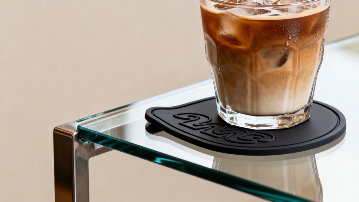 Soft PVC Coaster On Glass Table Soft PVC Coaster On Glass Table
