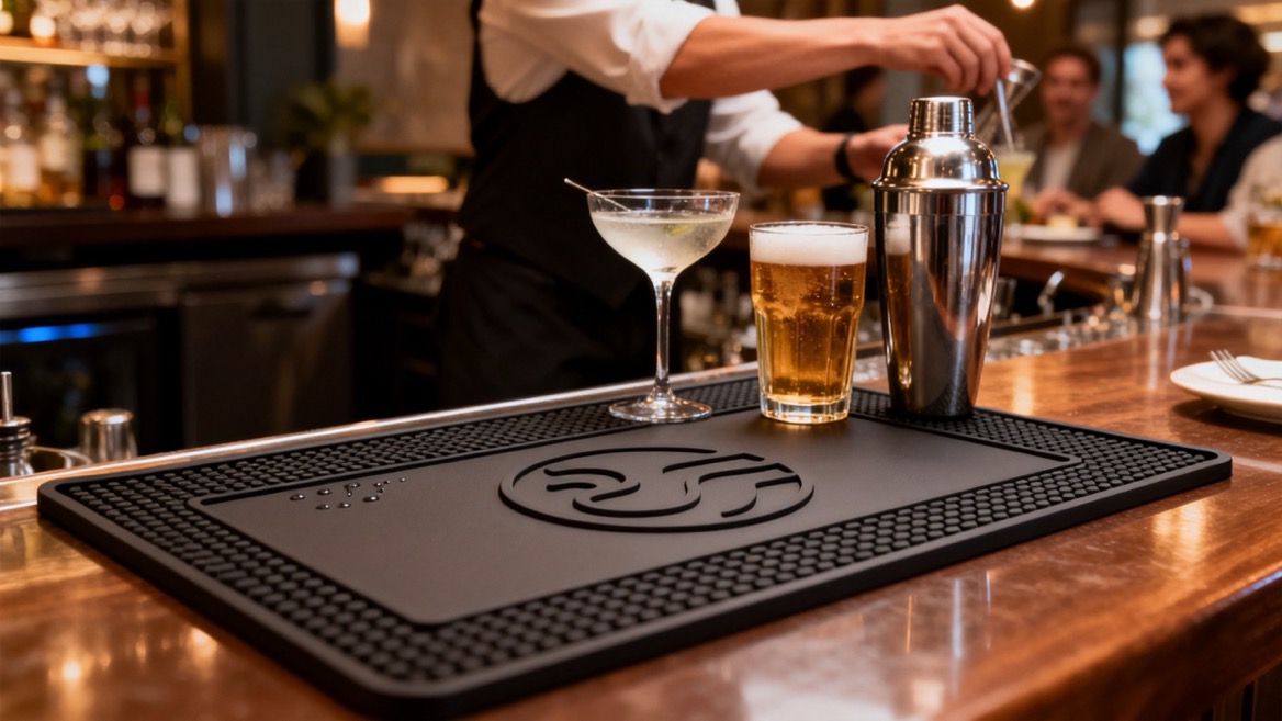 Custom Branded PVC Bar Mat In Use.jpg